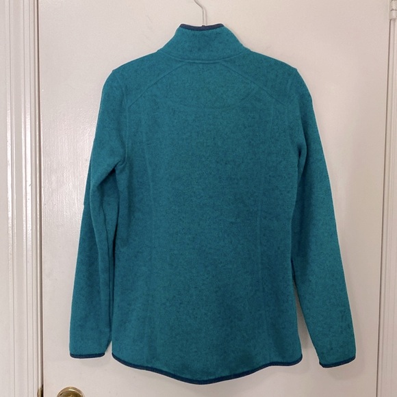 L.L.Bean Sweater Fleece Jacket Sz S REG Heather Teal - Picture 2 of 10